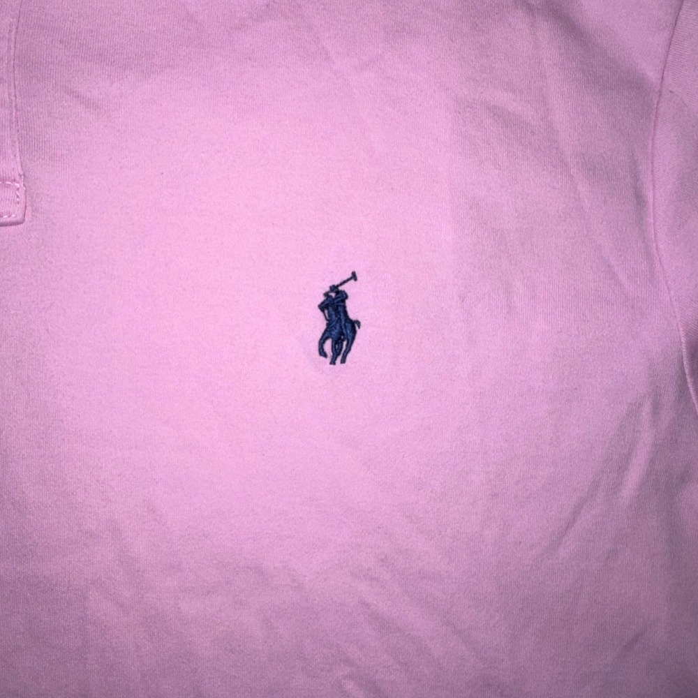 Excellent Condition Ralph Lauren Custom Fit Polo Shirt Pink Size XL - Picture 3 of 4